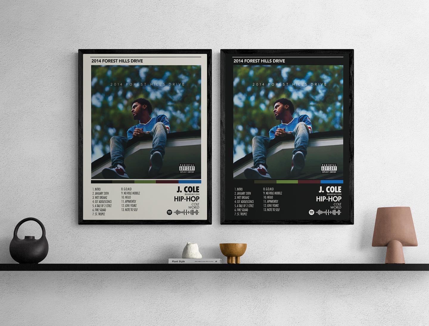 J. Cole - 2014 Forest Hills Drive Poster – Hip Hop Album Art Print