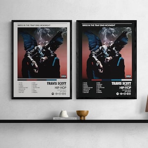 Travis Scott - Birds In The Trap Sing McKnight - Album Poster - Digital Download - Poster Download - Wall Art - Black & White