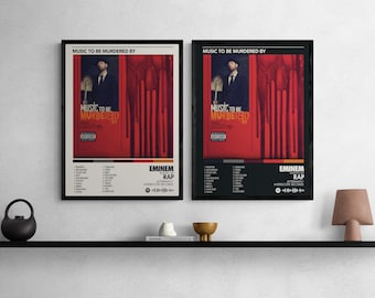 Eminem Album Poster: Music To Be Murdered By - Black & White (Digital Download)