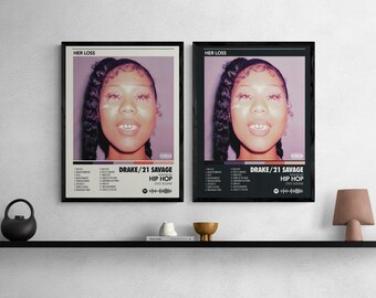 Drake - Her Loss Poster – Hip Hop Album Art Print Digital Download A3 Physical Print