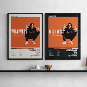 Central Cee - Wild West Album Poster: Black & White (Digital Download)