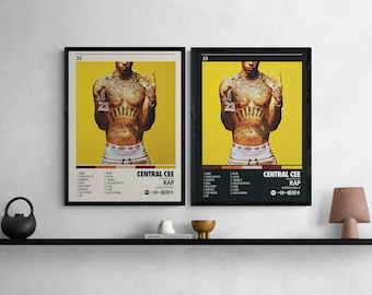 Central Cee - 23 Album Poster: Black & White Wall Art (Digital Download)
