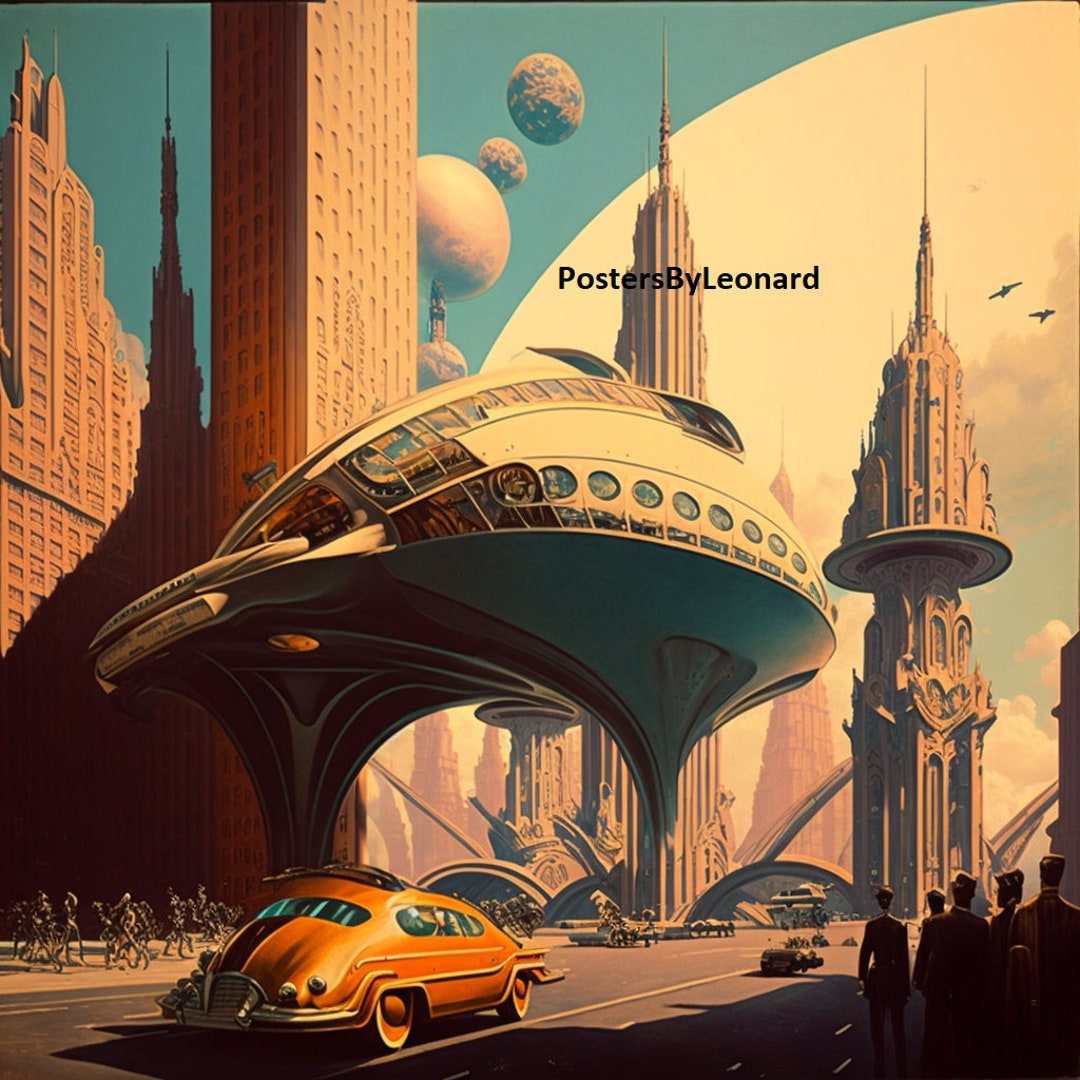 Retro Futurism City Etsy Il 1080xN.4716755857 2y85