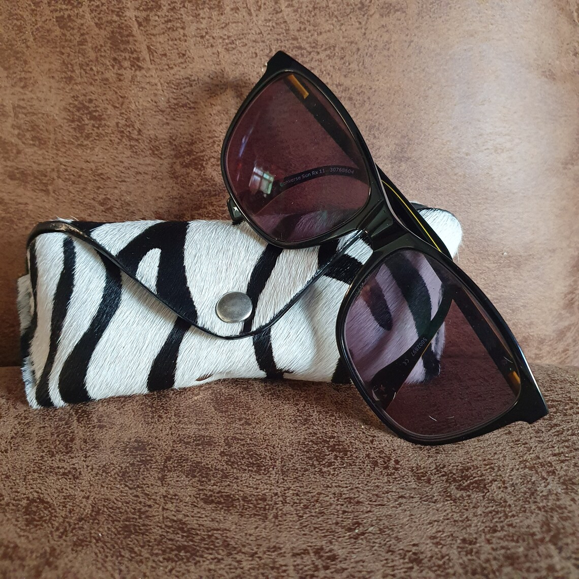 Leather Animal Print Glasses Case Etsy