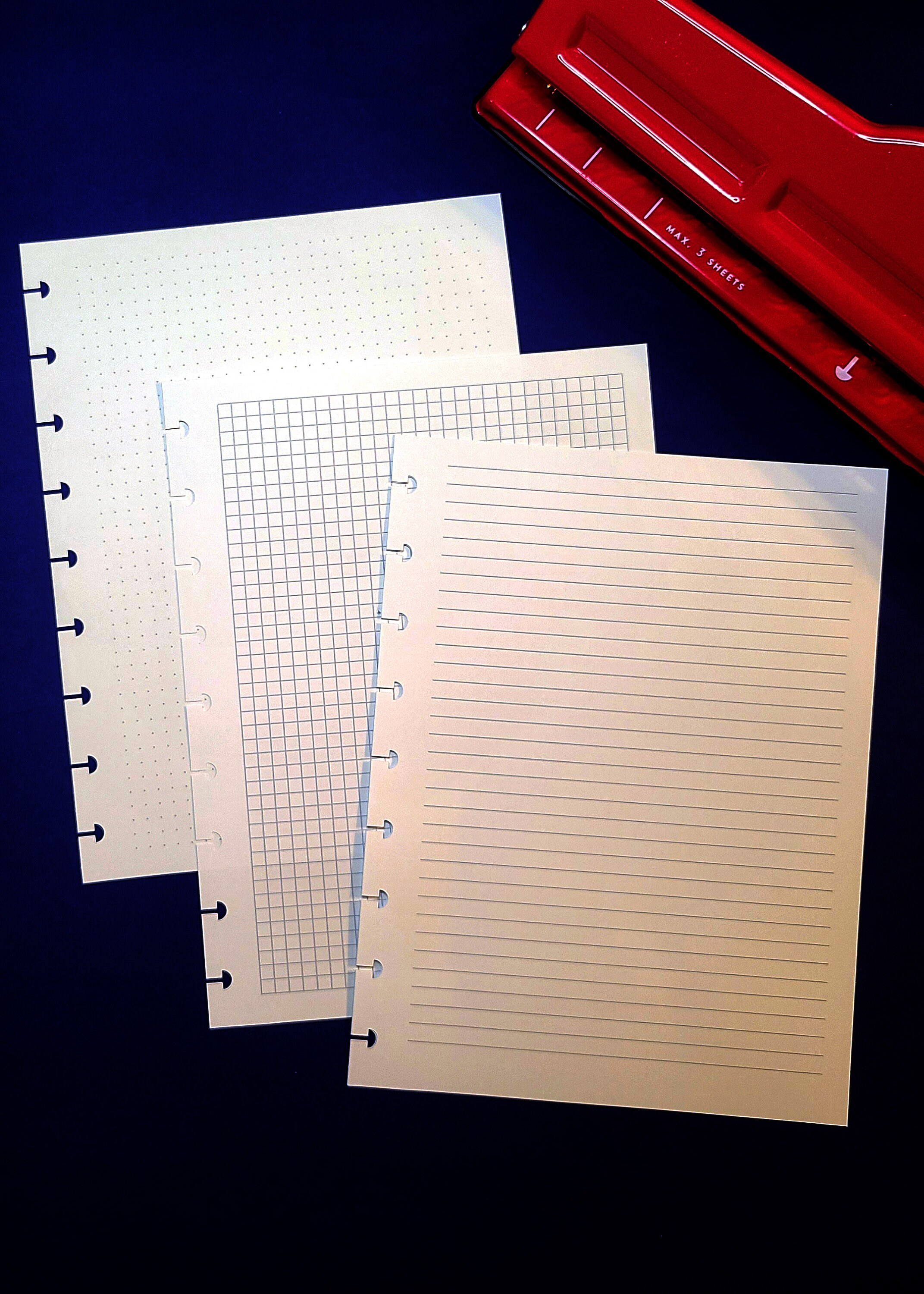 Printable Planner Refill for Lined, Graph/grid and Dot Grid Note Pages ...