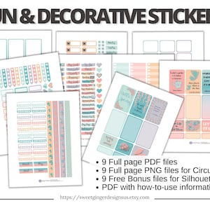 Printable Spring Planner Stickers With Functional and Decorative ...
