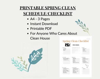 Spring Cleaning Checklist: Weekly & Monthly Maintenance (Printable PDF)