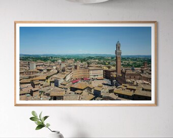 Quadro de parede Siena com moldura de carvalho - decoração de parede, sala de estar, interiores, hotel, quarto, design de interiores, decoração de ambientes