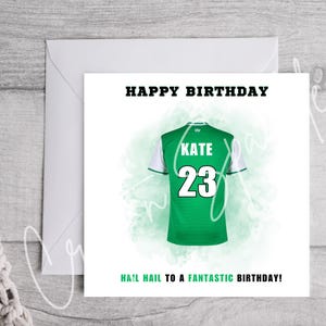 Geburtstagskarte | Fußballkarte | Personalisierte Karte | Personalisierte Geburtstagskarte | Sport | für Ihn | Für Sie | Hüfte FC | Hibernian FC