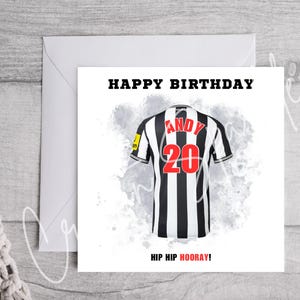 Carte d'anniversaire Newcastle United | Carte de football | carte personnalisée | Carte d'anniversaire personnalisée | Pour lui | pour elle | Newcastle FC |