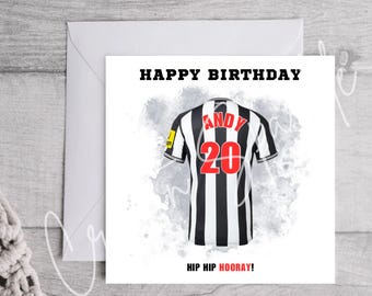 Newcastle United Birthday Card | Football card | Personalised Card | Personalised Birthday Card | For Him | For Her | Newcastle FC |