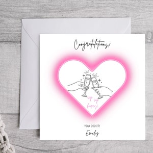 Tarjeta de feliz cumpleaños, tarjeta de felicitación, ¡Lo lograste!, Tarjeta para ella, Tarjeta personalizada, Prosecco, Saludos, Tarjeta de edad, Familia