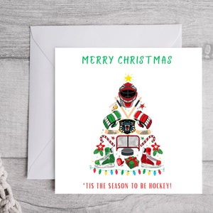Christmas Ice Hockey card, Personalised Card, Sports Card, Cool, For Him, For Her