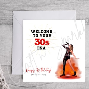 Personalised Taylor Swift-Inspired Birthday Card | &#39;Birth&#39;tay&#39; Theme
