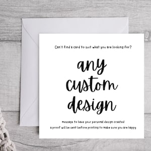 Personalised Custom Greeting Card – Collaborate to Create Your Unique Design - Create Your Own Design