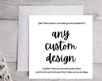 Personalised Custom Greeting Card – Collaborate to Create Your Unique Design - Create Your Own Design