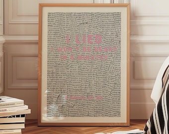 Ich habe gelogen, ich werde nicht in 5 Minuten fertig sein, rosa Ankleideraum-Wandkunst, lustiges Badezimmer-Zitat-Plakat, trendiger Wohnheim-Schlafzimmer-Druck