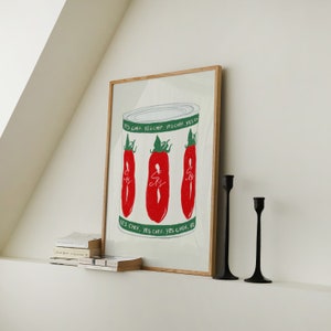 Yes Chef Print Tinned Tomato Print The Bear Wall Art Aesthetic Kitchen Posters Trendy Modern Food Illustrations Physical Print image 8