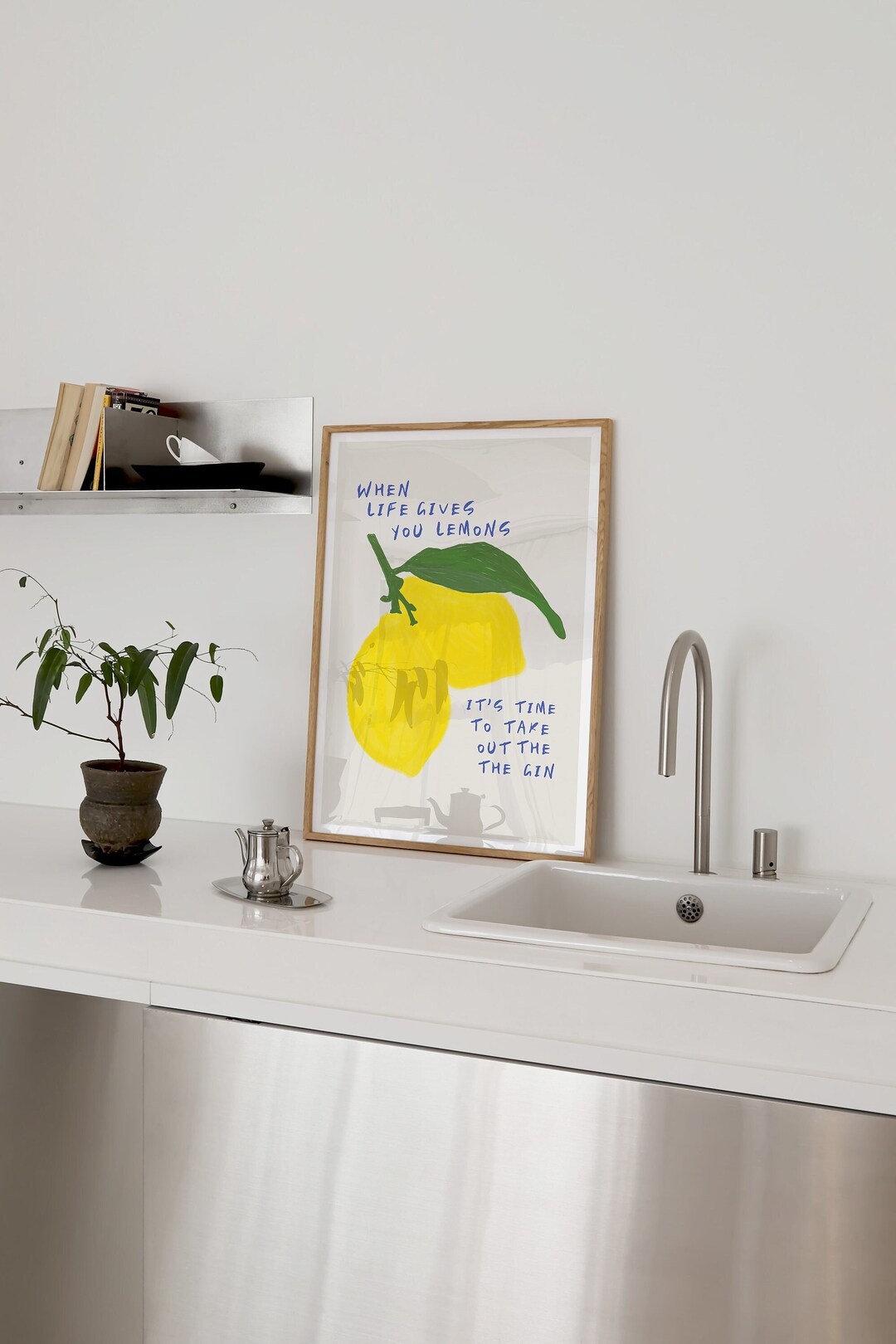When Life Gives You Lemons Giclée Print Bar Cart Art Kitchen Etsy UK
