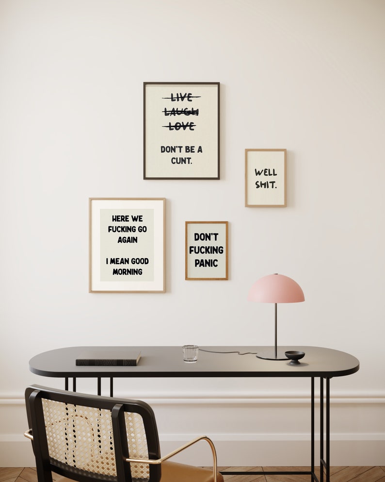 Live Laugh Love Don't Be a Cnt Funny Wall Art Sweary Rude Prints Bathroom Posters Physical Print image 3