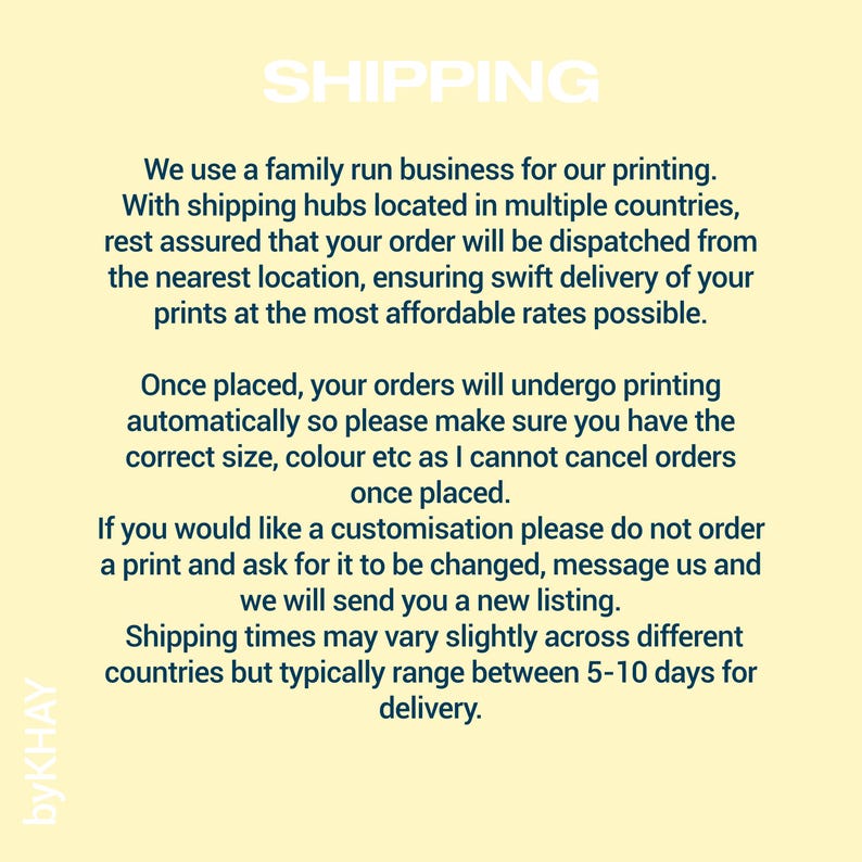 a blue and yellow poster with a quote