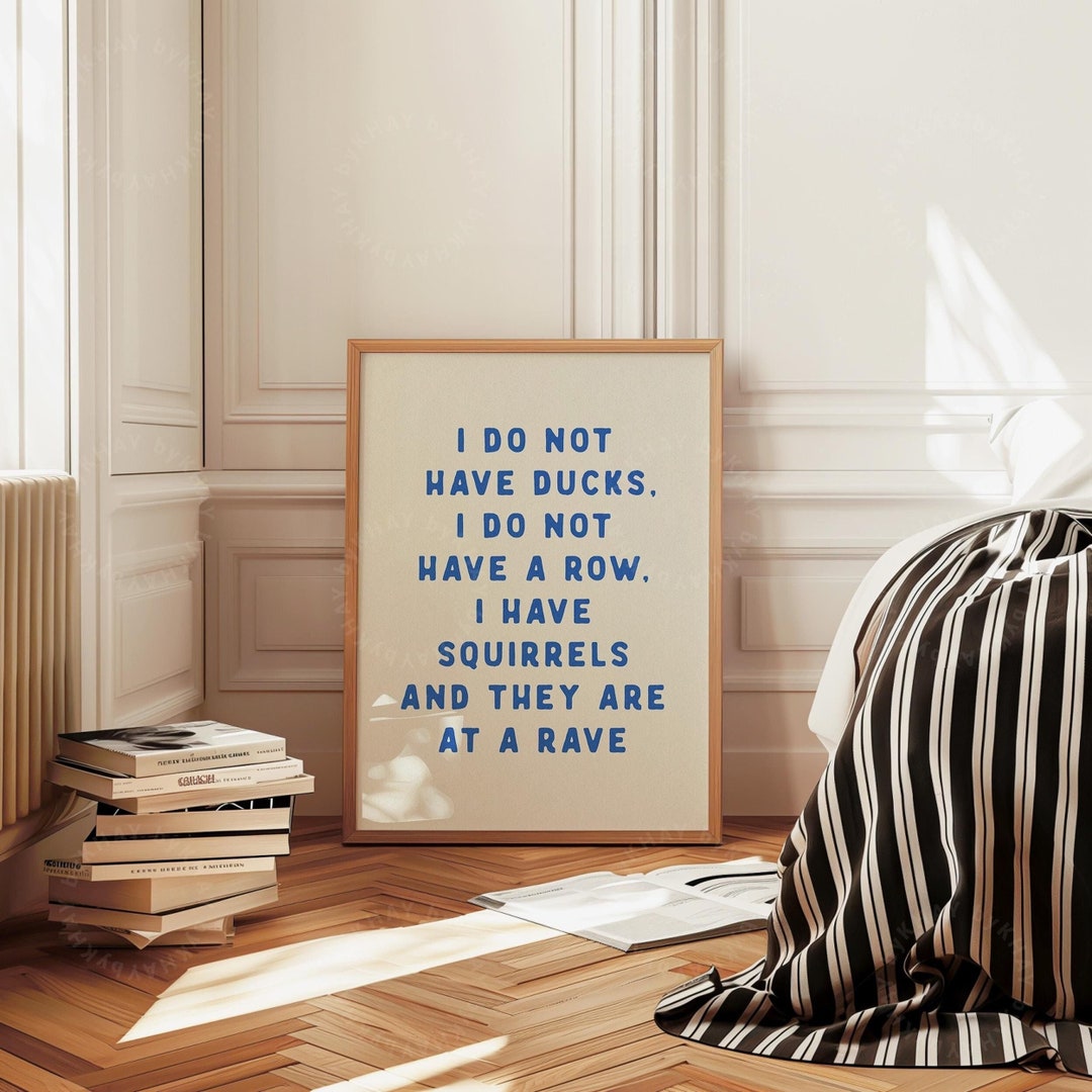 Funny Squirrels at A Rave Print: Sarcastic Typography Wall Art - Etsy