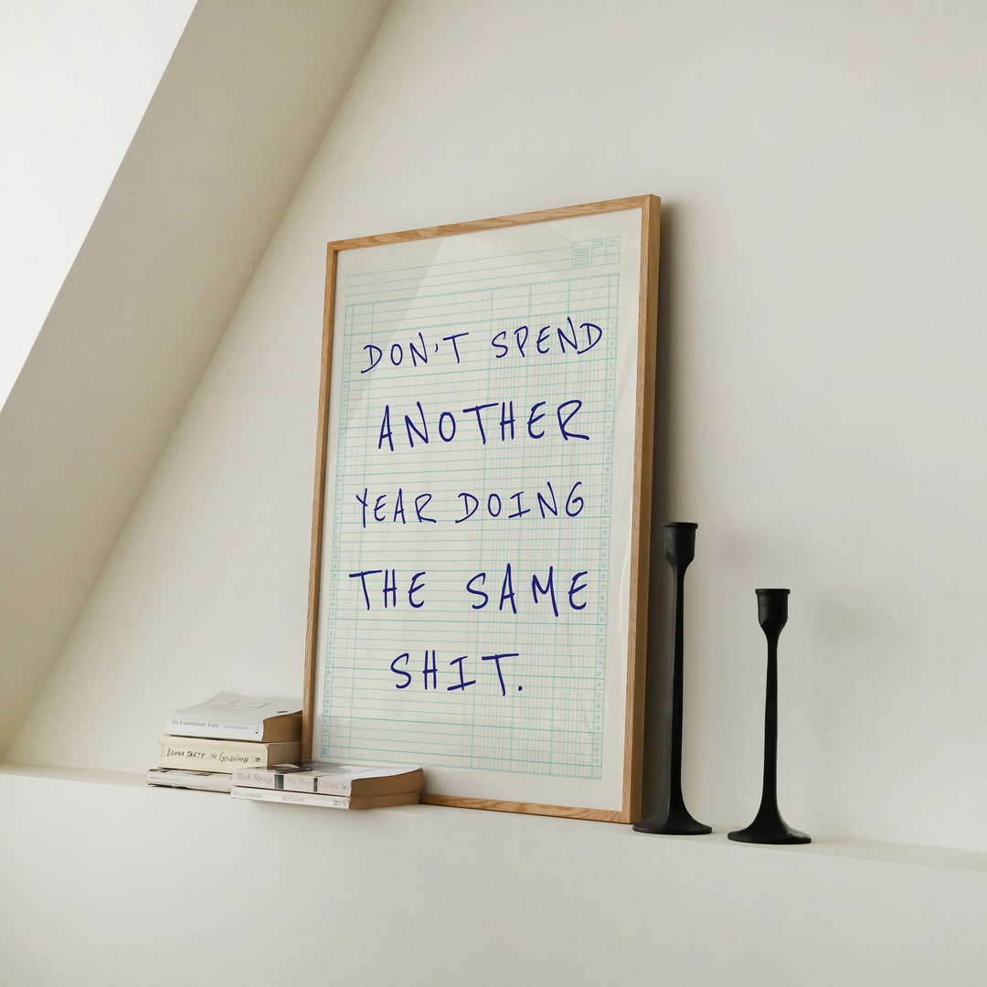 Mindset Print Motivational Poster Affirmation Wall Art New Year ...