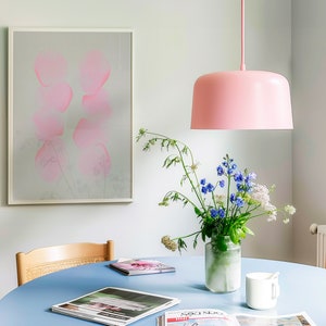 Gradient Wall Art Neon Pink Print Retro Trendy Poster Y2K Wall Decor Colourful Abstract Pink Poster Aesthetic Apartment Decor Modern Aura image 5