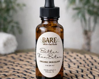 Organic Facial Serum: Frankincense, Rosehip, Anti-Aging (1oz/30ml Glass Bottle)