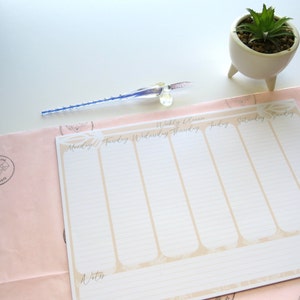 A4 Weekly Planner Desk Pad | Tear off Pad | Weekly Schedule Planner Pad | Notepad | Weekly Organisation | Stationery