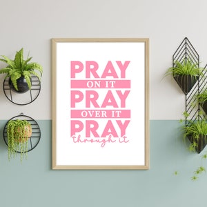 A3 Pray Poster | Christian Poster | Christian Wall Art | Religious Wall Decor | PRAY Wall Art | Christian Decor | Wall Art | A3 Wall Decor