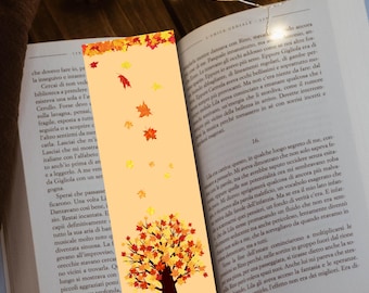 Autumn Leaves Bookmark: Laminated Cozy Fall Stationery