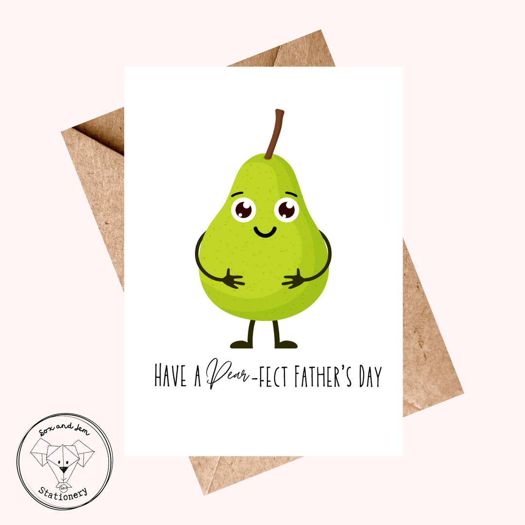 Funny Pear Pun Father's Day Card - Etsy