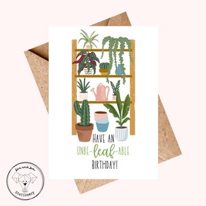 Funny Plant Card | Plant Pun Card | Illustrated Birthday Card | Plant Lover Card | Plants | Plant Life Card | Funny Card | Comical Card