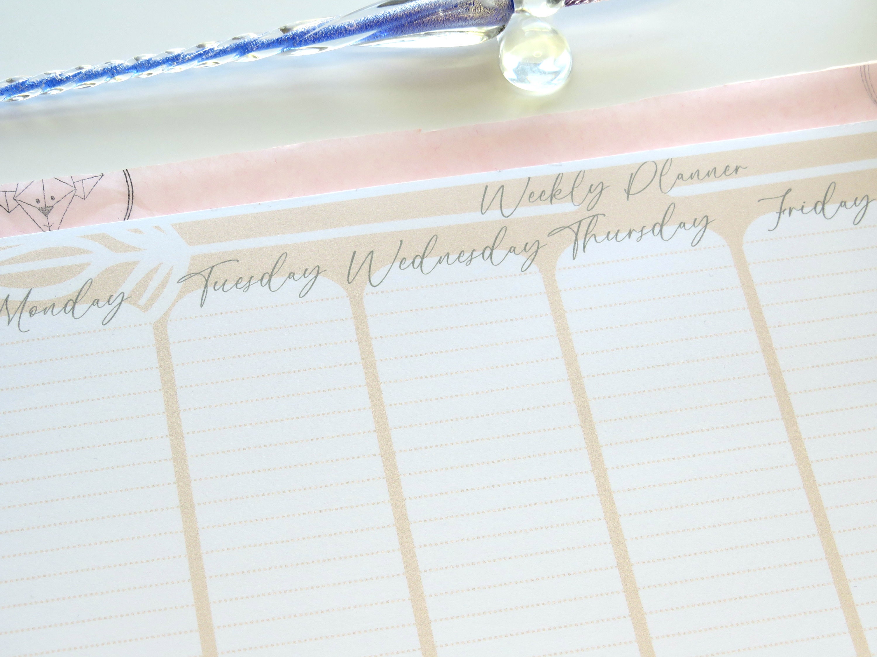 A4 Weekly Planner Desk Pad: Tear-off Organizer Notepad - Etsy