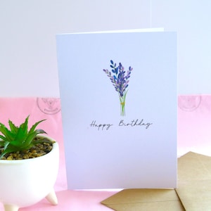 Carte de voeux de joyeux anniversaire | Carte d'anniversaire avec des fleurs | Carte d'anniversaire pour elle | 5 x 7 | voeux d'anniversaire | Anniversaires d'une femme et d'une mère