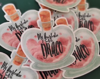 Amortentia Smells Like Draco Potion Bottle Sticker: Fanfiction Decal
