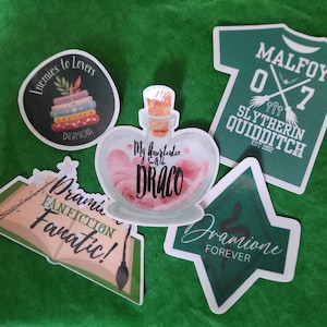 DRAMIONE Sticker Pack | 5 Stickers | Glossy Sticker Sheet | Fanfiction Sticker Collection | Bookish Gift | Booktok | Reading Stickers