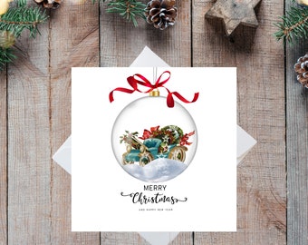 Illustrated Christmas Card | Christmas Bauble |  Christmas Card |  Individual Card or MultiPack Christmas Card with Envelopes