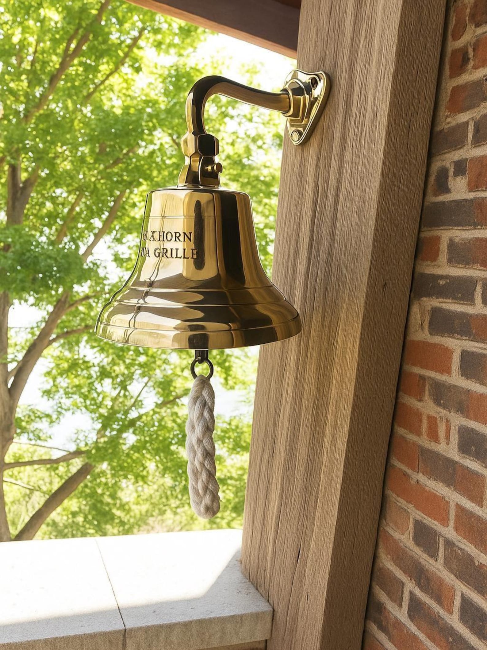Personalized Engraved Brass Bell - Custom Antique Bell for - Engraved ...