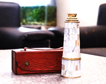 Brass Telescope, Engraved Spyglass, Pirate Telescope, Personalized Sailor Gift, Steampunk Spyglass