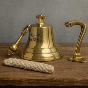 Personalized Engraved Brass Bell - Custom Antique Bell for - Engraved ...