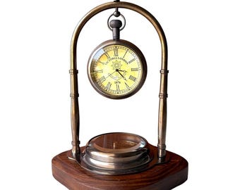 Reloj de escritorio personalizado para jubilación, regalo de jubilación grabado, recuerdo antiguo para jefe, compañero de trabajo, mentor o profesor.