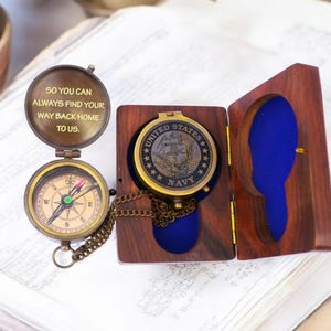 Personalized Compass Gift, Engraved Compass for United States Navy, Anniversary Gift, Retirement Gift, Birthday Gift for Boys