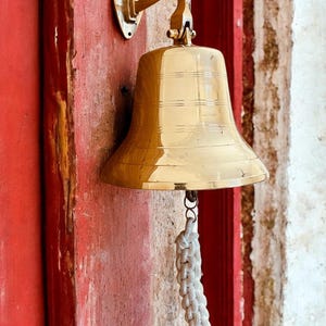 Personalized Engraved Brass Bell - Custom Antique Bell for - Engraved ...