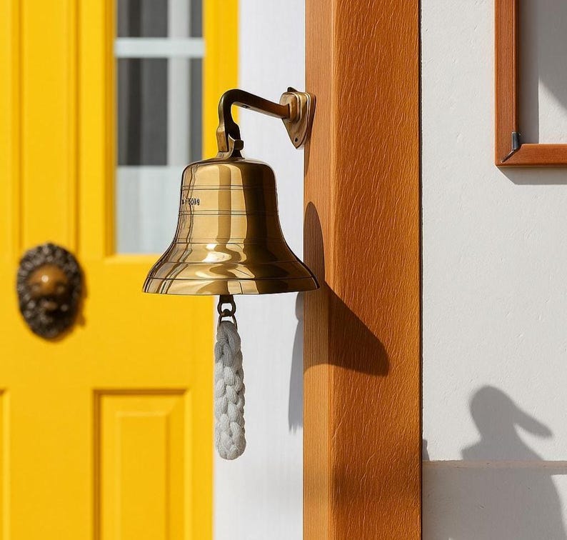 Personalized Engraved Brass Bell - Custom Antique Bell for - Engraved ...