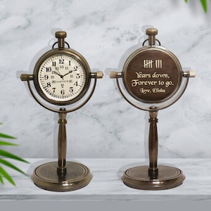 for Husband Brass Sundial Clock Compass | Engraved Greeting - Wedding  Aniversity Gift for Men - Boyfriend Gift, in Love Couple, Wife Girlfriend