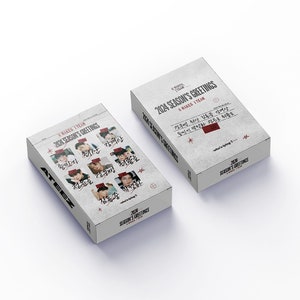 55 cartes Ateez pour les voeux de la saison 2024 lomo faites par des fans