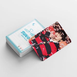 Cartes photo Lomo Kim Sunoo Solo Concept faites par des fans avec des autocollants