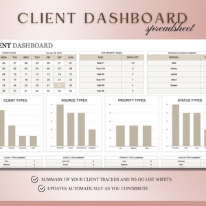 Client Tracker Spreadsheet, Client Management Google Sheets, Small Business Spreadsheet, Business Tracker, Customer List, Client Planner 5